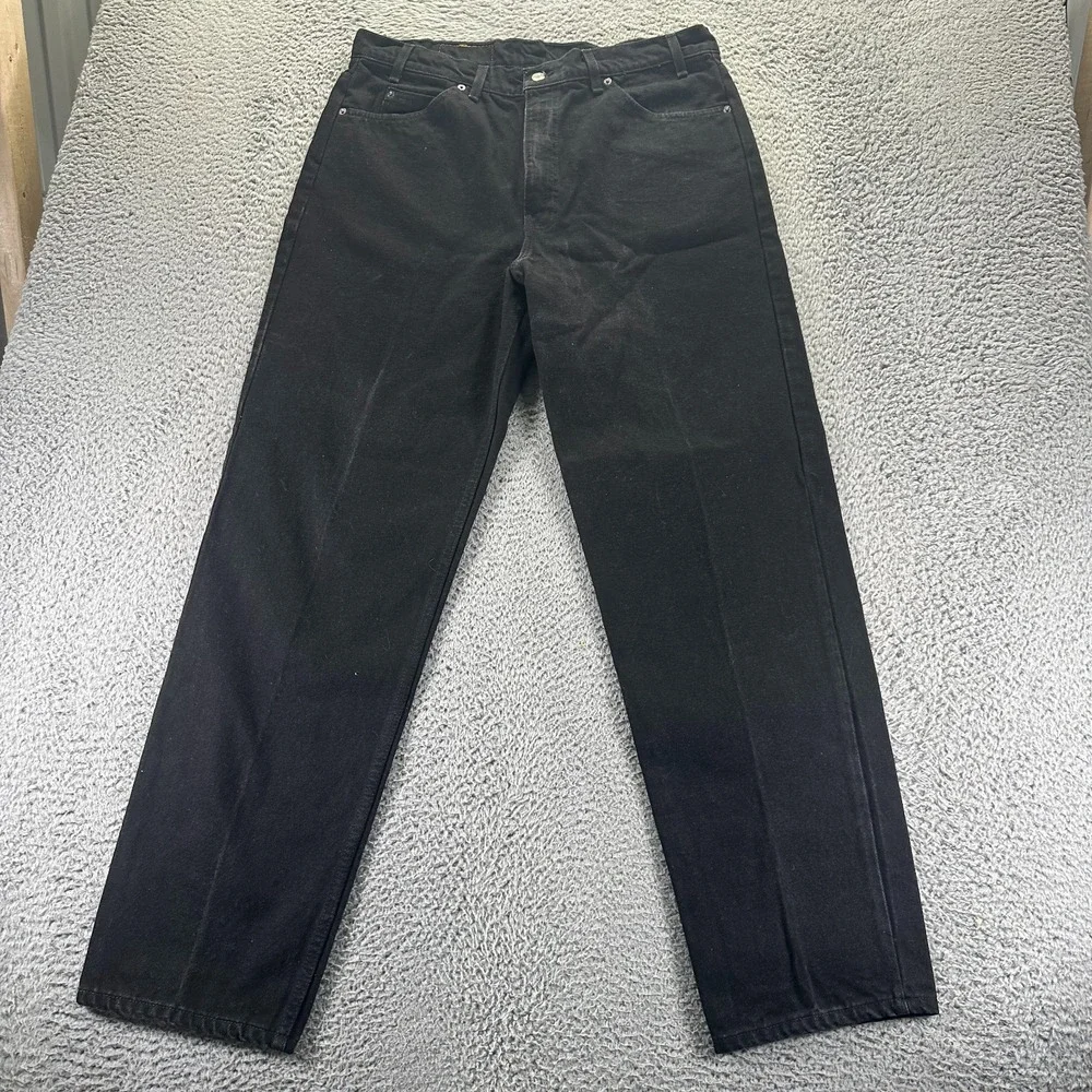 Vintage‎ Levi's 550 Orange Tab Jeans Mens 38x35 Black Denim Straight Relaxed USA
